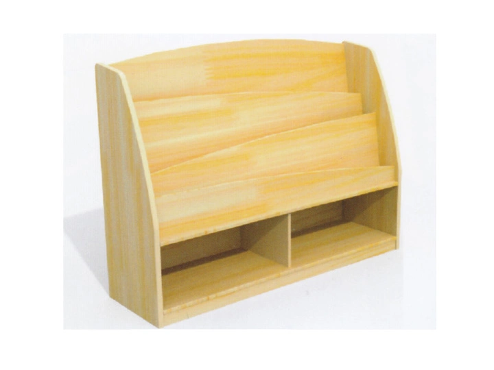 Kindergarten Furniture Wood Bookcase Latest Wooden Book Shelf for Kids