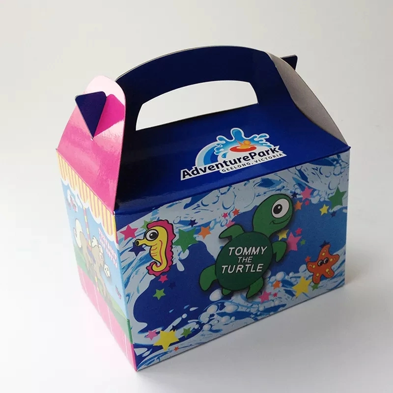 Customized Printing Paper Kids Meal Toy Gift Gable Box