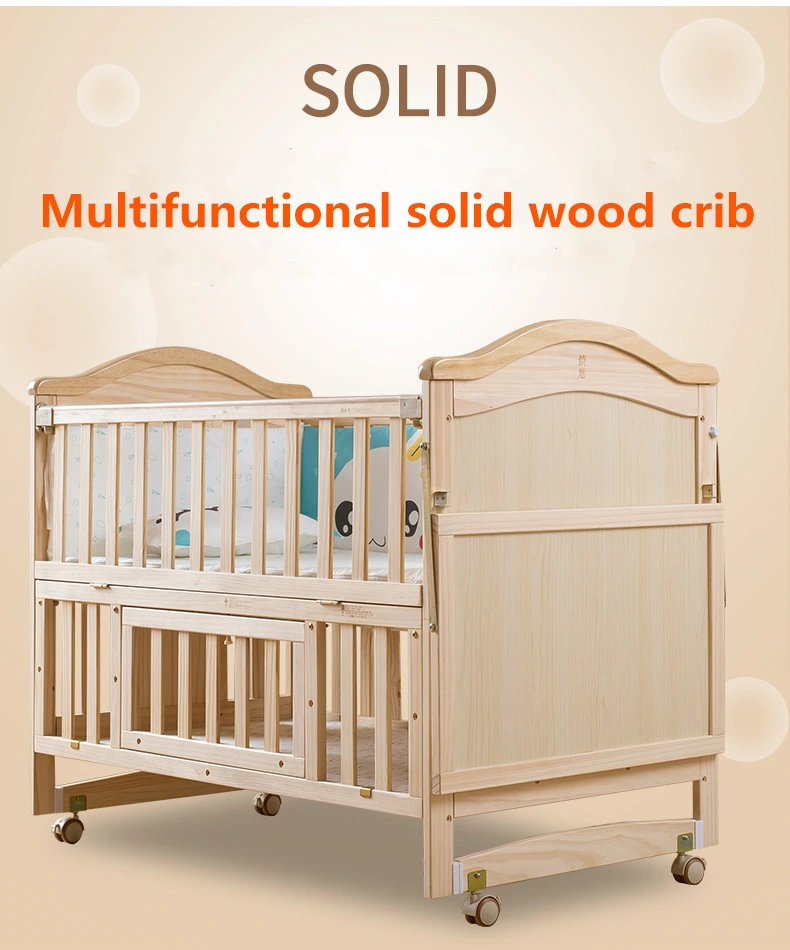 Wood Color and Wood Material Baby Sleep Bed/Wooden Baby Doll Carry Bed/Children&prime;s Bed