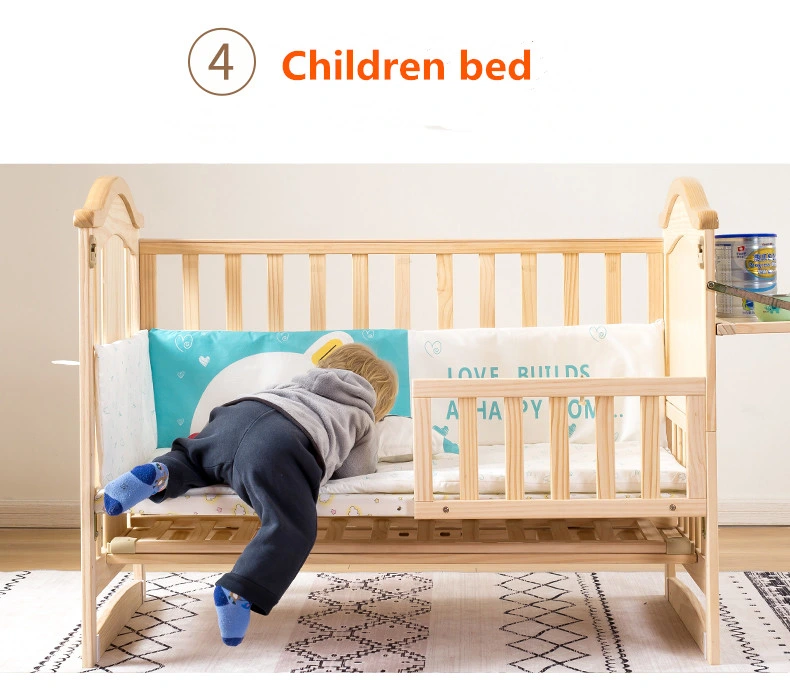 Wood Color and Wood Material Baby Sleep Bed/Wooden Baby Doll Carry Bed/Children&prime;s Bed