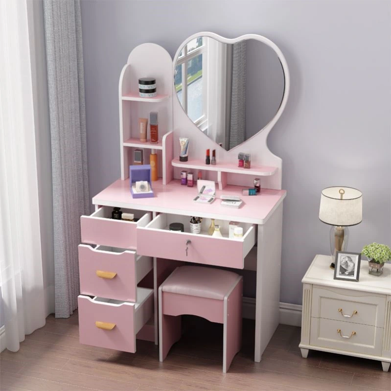 Classic Dressing Table with Mirror Makeup Vanity Dresser for Kids Girl