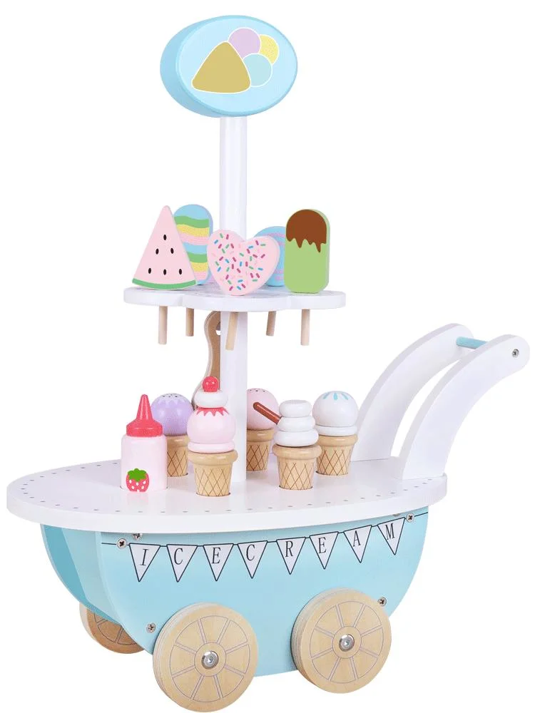 Wooden Play House Afternoon Tea Dessert Set Children&prime; S Role-Playing Kitchen Toys Wooden Toys