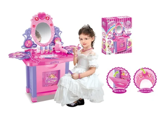 Luxury Pretend Play Toy Kids Makeup Toys Dressing Table for Girl