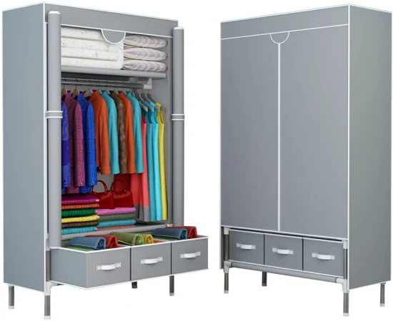 Chinese Wholesale Hot Sale Product DIY Fabric Wardrobe Cabinet Kids Adult Living Room Wardrobe