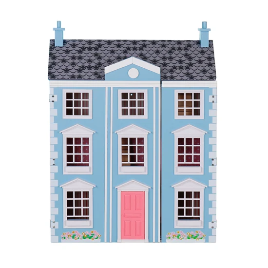 New Hottest Blue Wooden Georgian Dolls House Kits for Children W06A419