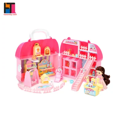 Plastic Play House Indoor Little Pet Shop Toys Girls Doll House for Kids