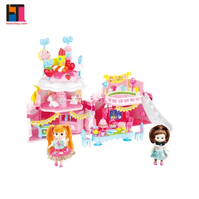 Girls Furniture Toy Plastic Large Pink Surprise Doll House for Kids