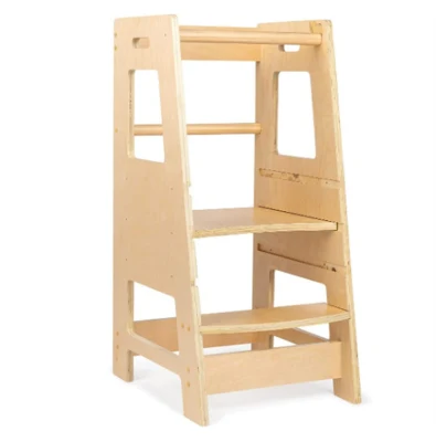 Child Folding Step Stool Standing Tower Kids Kitchen Step Stools