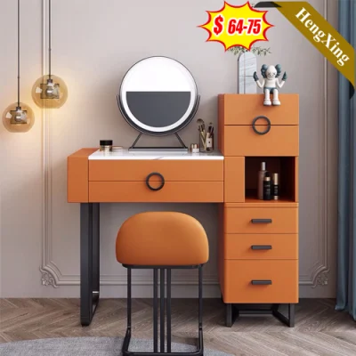 Customized Modern Kids Furniture Dressing Room Vanity Dresser Storage Table with Mirror